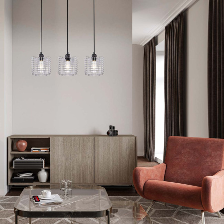 картинка Подвесной светильник Grid 10190/3S E27*40W Chrome от магазина BTSvet