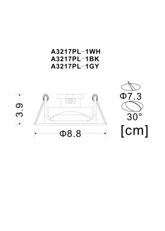 картинка Точечный светильник A3217PL-1WH от магазина BTSvet