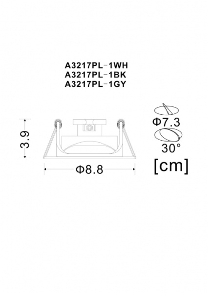 картинка Точечный светильник A3217PL-1WH от магазина BTSvet