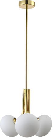 Потолочная люстра на штанге Alicia SP3 Gold/White