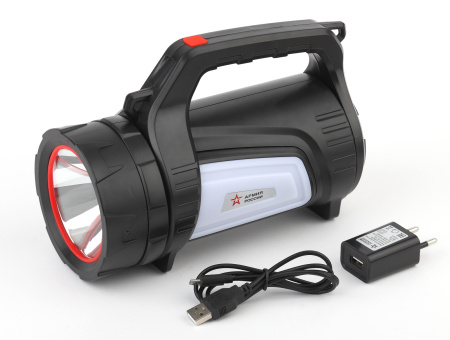 картинка Ручной фонарь светодиодный аккумуляторный PA-702 с ЗУ и USB портом от магазина BTSvet