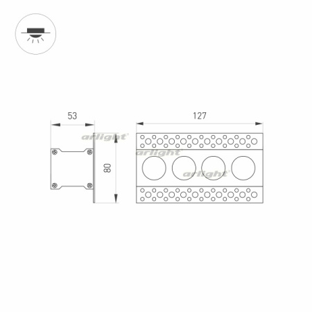 картинка Светильник встраиваемый LED MS-ORIENT-BUILT-TRIMLESS-TC-S38x127-10W Day4000 (WH-BK, 30 deg, 230V) (Arlight, IP20 Металл, 5 лет) 032224 от магазина BTSvet