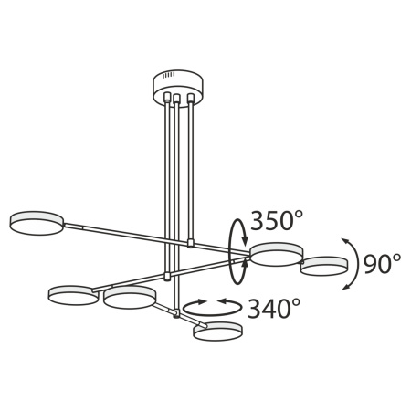 картинка Потолочная люстра светодиодная Fad MOD070PL-L38B3K от магазина BTSvet