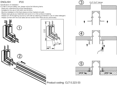 картинка Соединитель внешний угловой для встраиваемого магнитного шинопровода Crystal Lux SPACE CLT 0.223 03 WH от магазина BTSvet