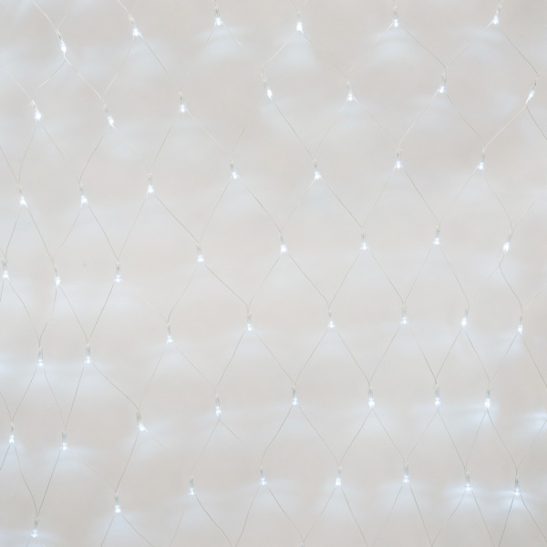 картинка Сетка светодиодная со статическим свечением. 1.5х1.5м. Соединяемая. 96 светодиодов. Белый свет. ULD-N1515-96/STK WHITE IP44 от магазина BTSvet