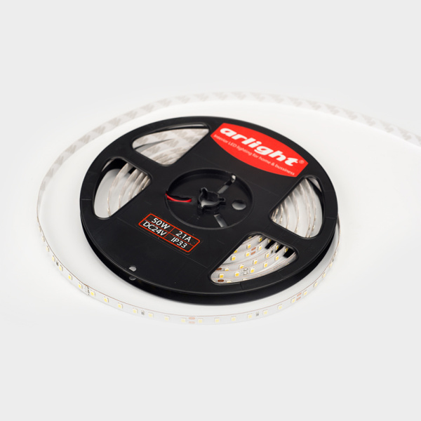 картинка Светодиодная лента RT-A98-8mm 24V White6000 (10 W/m, IP20, 2835, 5m) (Открытый) 019913(2) от магазина BTSvet