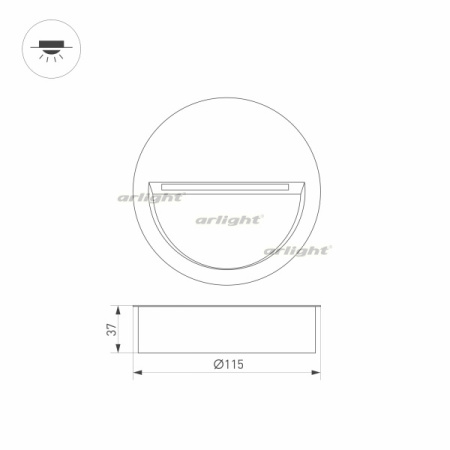 картинка Фасадный светильник светодиодный LTD-TRAIL-R115-4W Warm3000 (GR, 65 deg, 230V) (Arlight, IP65 Металл, 3 года) 029962 от магазина BTSvet