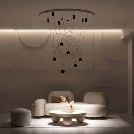 картинка Подвесной светильник LED SP-ELEMENTA-DOME-R71-9W Warm3000 (BK, 39 deg, 230V) (Arlight, IP40 Металл, 3 года) 032776 от магазина BTSvet