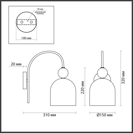 картинка Бра Gillian 4589/1W от магазина BTSvet