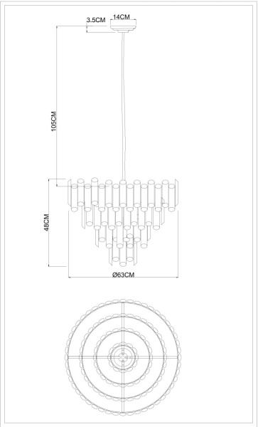 картинка Подвесная люстра Rosie 3511/17 LM-8 от магазина BTSvet