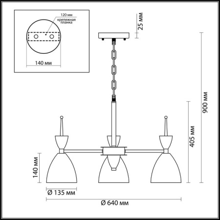 картинка Подвесная люстра Gemma 3785/3 от магазина BTSvet