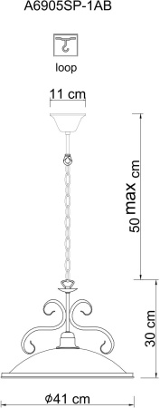 картинка Подвесной светильник Safari A6905SP-1AB от магазина BTSvet