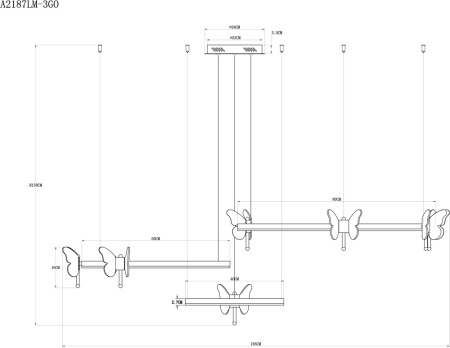 картинка Подвесной светильник Darcy A2187LM-3GO от магазина BTSvet