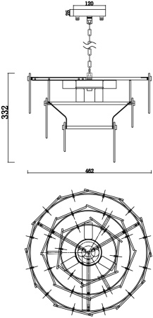 картинка Подвесная люстра Sophia FR5197PL-05BS от магазина BTSvet