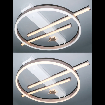 картинка Потолочная люстра светодиодная с пультом и управлением смартфоном регулировка яркости цветовой температуры ночной режим и таймер HIGH-TECH LED LAMPS 82010 от магазина BTSvet