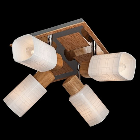 Спот 20029/4 хром/светлое дерево