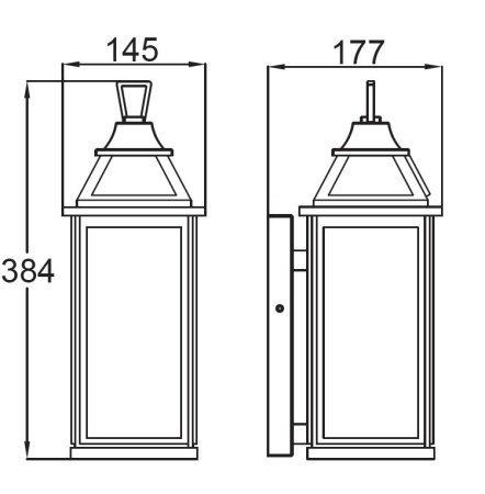 картинка Настенный фонарь уличный светодиодный IP44 W2411 Bl от магазина BTSvet