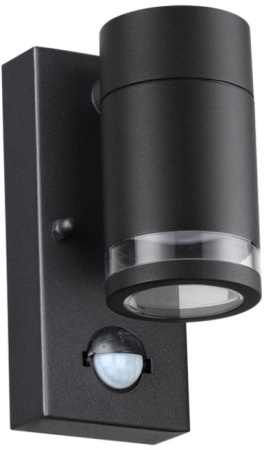 Уличный настенный светильник с датчиком движения и датчиком освещенности Motto 6605/1W