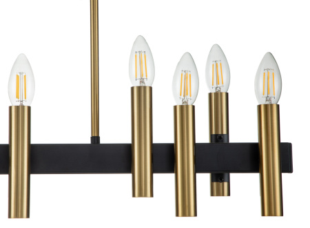 картинка Люстра потолочная на штанге Cero V000208 (13009/12RL Black ) от магазина BTSvet