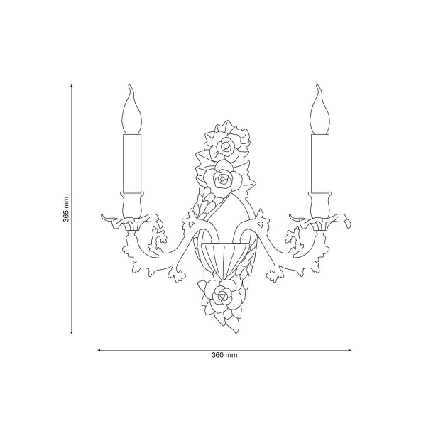 картинка Бра FIRENZE W1780.2 antique gold от магазина BTSvet