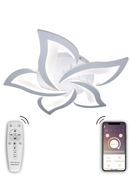 картинка Потолочная люстра светодиодная с пультом и управлением смартфоном регулировкой цветовой температуры и яркости таймер ночной режим INNOVATION STYLE 83002 от магазина BTSvet