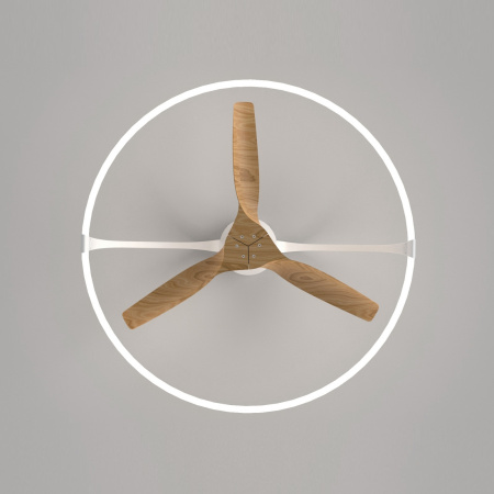 картинка Потолочная люстра светодиодная с вентилятором с пультом и управлением смартфоном с голосовым управлением и регулировкой цветовой температуры Nepal 7532 от магазина BTSvet