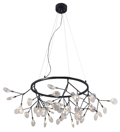 Светодиодная подвесная люстра EVITA SP45 D BLACK/TRANSPARENT