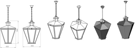 картинка Уличный светильник подвесной Burren 640-01/b-50 от магазина BTSvet