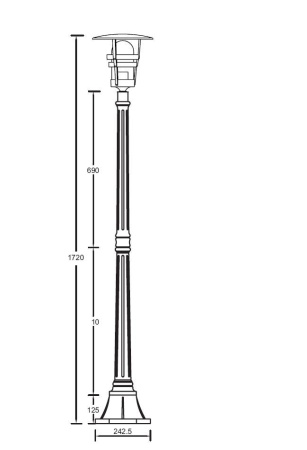 картинка Наземный фонарь 68908 Bl от магазина BTSvet