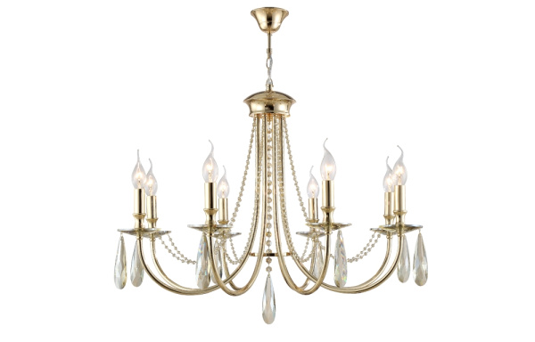 Подвесная люстра VICTORIA SP8 GOLD/AMBER