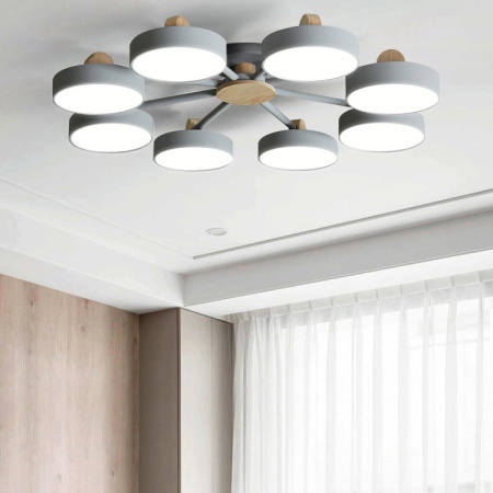 картинка Потолочная люстра светодиодная MOVE 8 Gray от магазина BTSvet