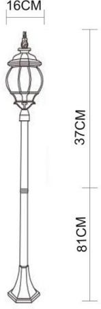 картинка Наземный фонарь A1046PA-1BN от магазина BTSvet