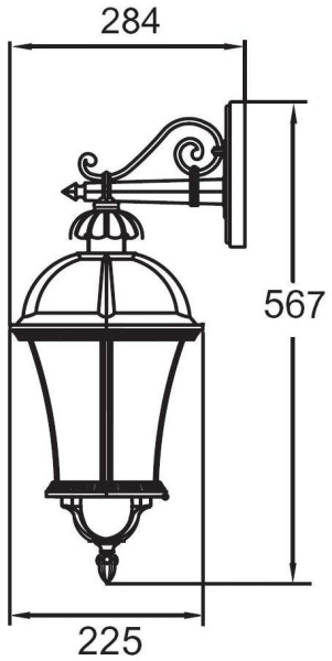 картинка Настенный фонарь уличный ROMA L 95202L/02 Gb от магазина BTSvet