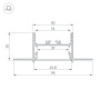 картинка Профиль SL-LINIA45-FANTOM-2000 ANOD (Arlight, Алюминий) 027160 от магазина BTSvet