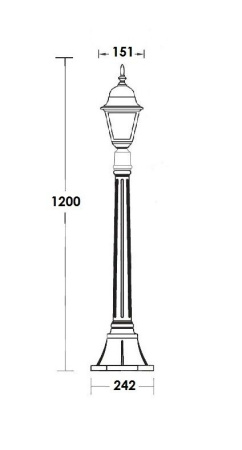 картинка Наземный фонарь 79907S Gb от магазина BTSvet