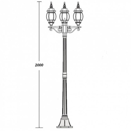 картинка Наземный фонарь 83408S B Bl от магазина BTSvet