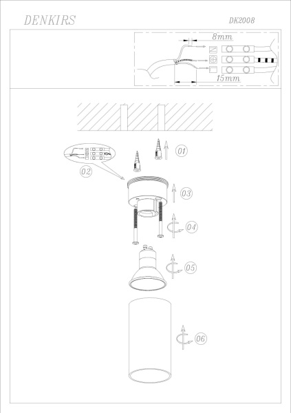 картинка Накладной точечный светильник DK2008-WH от магазина BTSvet
