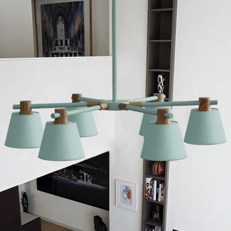 картинка Потолочная люстра на штанге NATURA A BLUE 6 от магазина BTSvet