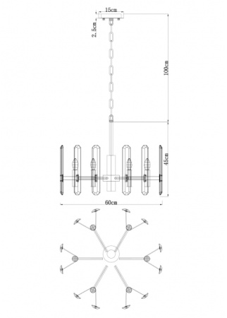 картинка Подвесная люстра Tenerife 7136/18 LM-6 от магазина BTSvet