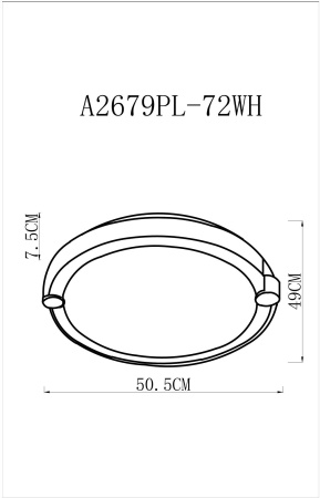 картинка Потолочная люстра светодиодная с пультом Biscotti A2679PL-72WH от магазина BTSvet