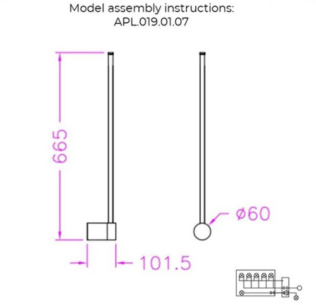 картинка Бра светодиодное Merian APL.019.01.07 от магазина BTSvet