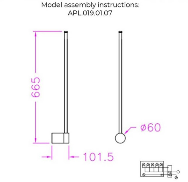 картинка Бра светодиодное Merian APL.019.01.07 от магазина BTSvet