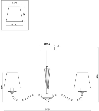 картинка Потолочная люстра Osborn FR2027PL-07BS от магазина BTSvet