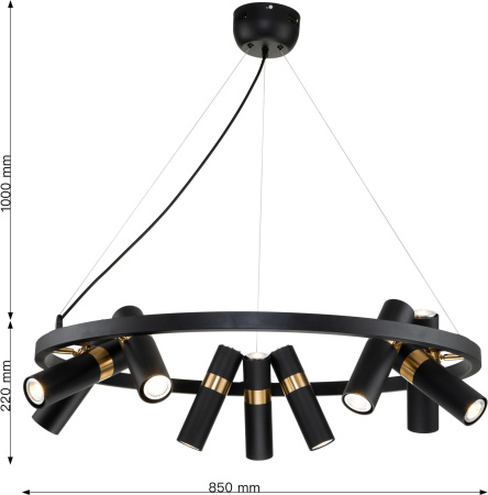картинка Подвесная люстра светодиодная Light point 2997-9P от магазина BTSvet