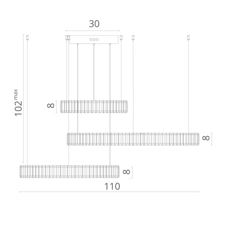 картинка Подвесной светильник светодиодный хрустальный Renata 1135/02 SP-90 от магазина BTSvet