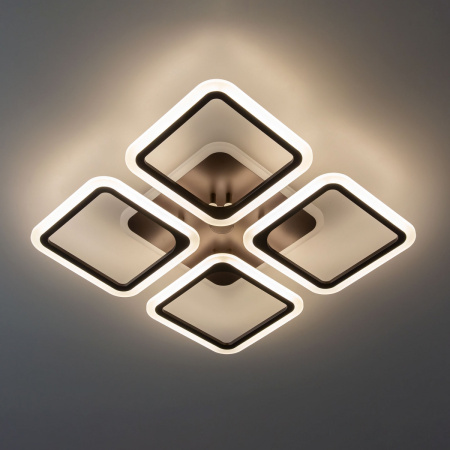 картинка Потолочная люстра светодиодная с управлением голосом и смартфоном с пультом регулировкой цветовой температуры и яркости Марсель CL232A145E RGB от магазина BTSvet