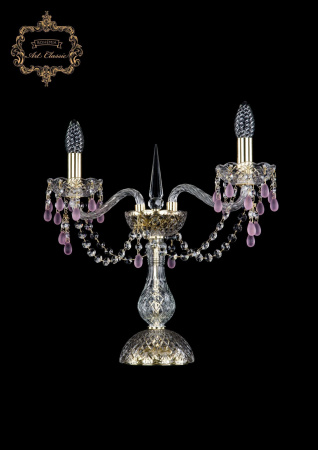 Хрустальная настольная лампа 12.24.2.141-37.Gd.V7010