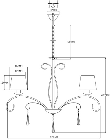 картинка Подвесная люстра Aramco V2602-8P от магазина BTSvet