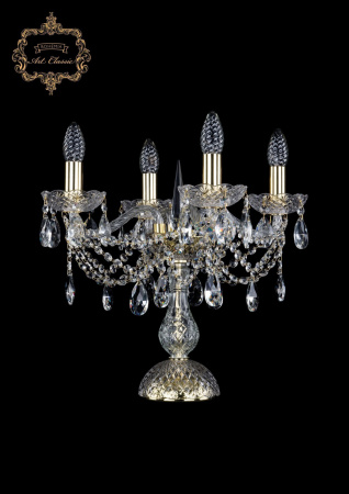 Хрустальная настольная лампа 12.21.4.141-37.Gd.Sp