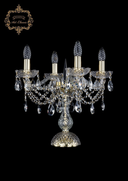 Хрустальная настольная лампа 12.21.4.141-37.Gd.Sp